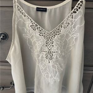 Brandy Melville white Lace Detail Blouse